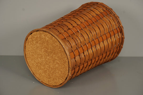 Vintage Wastebasket Rattan Basket Wicker Weave 1960s - Image 9