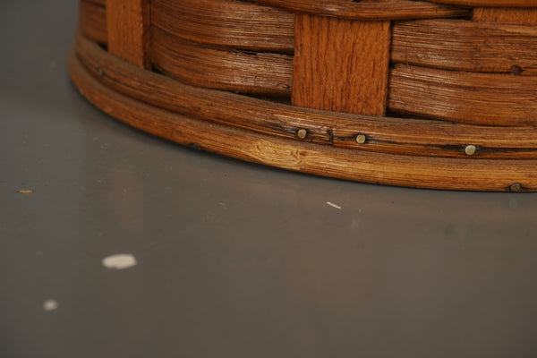 Vintage Wastebasket Rattan Basket Wicker Weave 1960s - Image 10