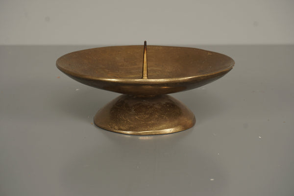 Vintage Brass Candle Holder Massive 1960s Brutalist - Image 2