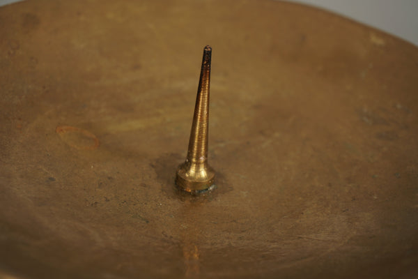 Vintage Brass Candle Holder Massive 1960s Brutalist - Image 5