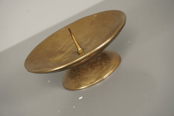 Vintage Brass Candle Holder Massive 1960s Brutalist - Image 9