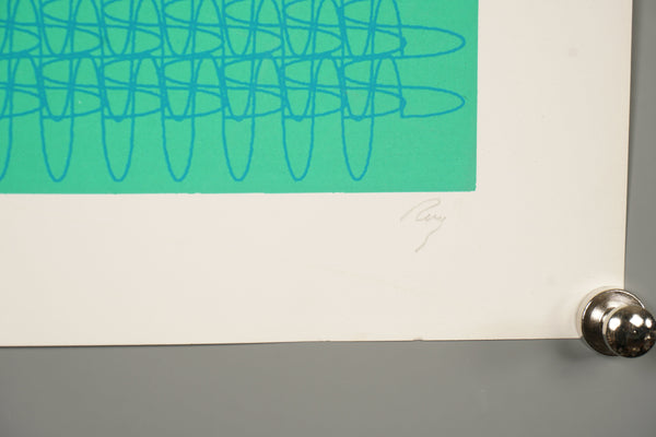 1970s Art Print OP Art Design - Image 6