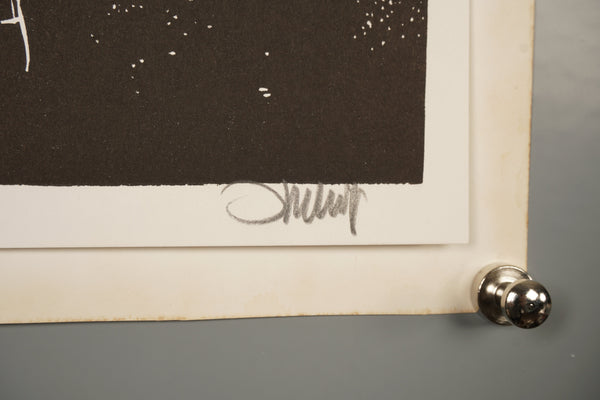 Robert Junod Art Print Linocut 70s Black-White Paper - Image 7