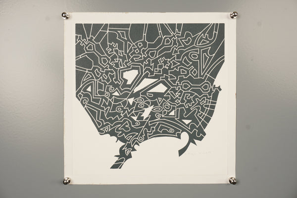 Ingrid Meyer Hached Vintage Linocut Spanish Impressions 80s Art Print