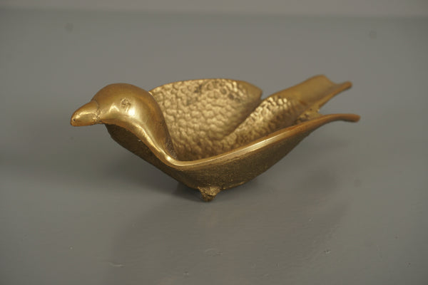 Vintage Brass Bird Solid 1960s Bowl Tray for Keys or Jewelry - Image 6