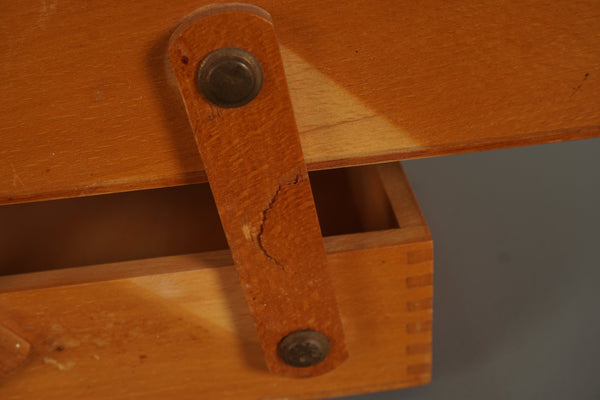 Vintage Wooden Document Tray 1950s Bauhaus Upward Folding - Image 5