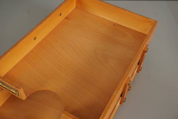 Vintage Wooden Document Tray 1950s Bauhaus Upward Folding - Image 7