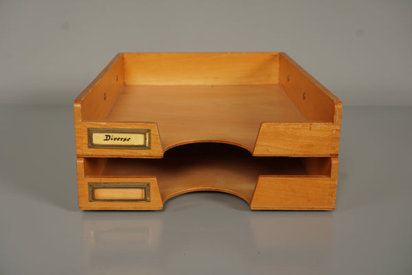 Vintage Wooden Document Tray 1950s Bauhaus Upward Folding - Image 9