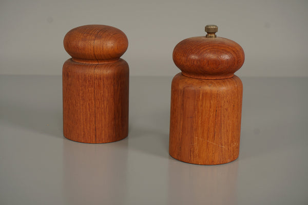 Vintage Teak Salt and Pepper Shaker Set 1960s Scandinavian - Image 2