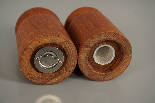 Vintage Teak Salt and Pepper Shaker Set 1960s Scandinavian - Image 8