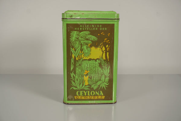 Gebrüder Coy Vintage Ceylon Spice Tin 1940s Bad Kissingen