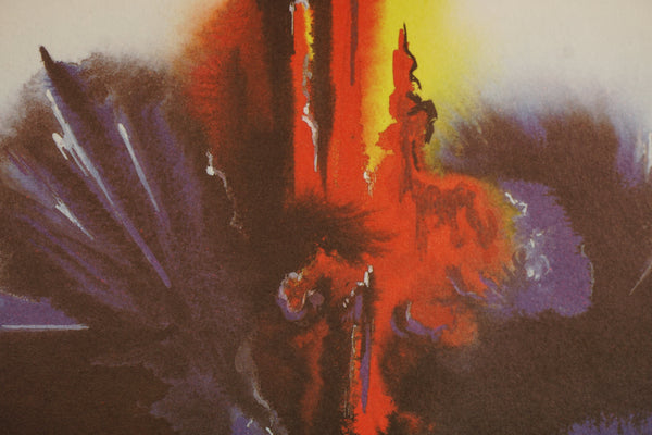 Ernst G. Haring Art Print Limited Edition 80s Cream Red Paper - Image 7