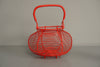 Vintage Egg Basket Wire Basket 1950s Red Metal