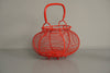 Vintage Egg Basket Wire Basket 1950s Red Metal - Image 2