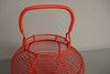 Vintage Egg Basket Wire Basket 1950s Red Metal - Image 5