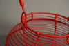 Vintage Egg Basket Wire Basket 1950s Red Metal - Image 6