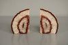 Vintage Pair Agate Geode Bookends 1970s Pink Cream Stone - Image 4