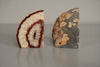 Vintage Pair Agate Geode Bookends 1970s Pink Cream Stone - Image 7