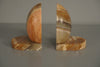 Vintage Agate Bookends Pair 1970s Green Orange Marble - Image 4