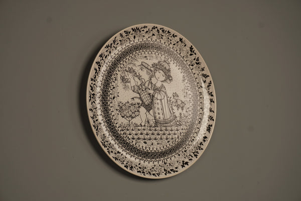 Rosenthal Studio-Linie Björn Wiinblad Decorative Plate The Seasons 1970s Black White Ceramic - Image 4