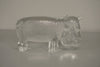 Kosta Boda Bertil Vallien Decorative Sculpture Zoo Series Hippopotamus 70s Clear Glass