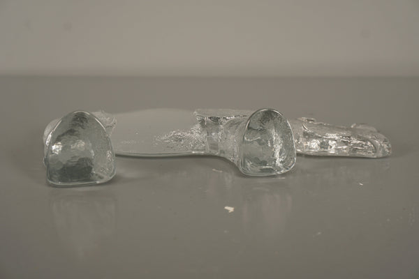 Kosta Boda Bertil Vallien Sculpture Zoo Nashoru 70s Clear Glass - Image 8