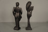 Vintage Mannequin Pair Man and Woman Figurine 80s Ceramic Black White - Image 6