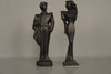 Vintage Mannequin Pair Man and Woman Figurine 80s Ceramic Black White - Image 8