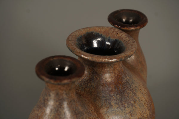 Atelier Handarbeit Kiel Vase Lamp 1960s Brown Ceramic - Image 4