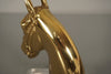 Brass Horse Bust Statue Plexiglass 1970s Gold - Image 9