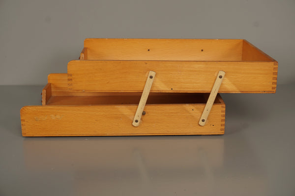 Vintage Wood Plastic Bauhaus 1950s Letter Tray - Image 4