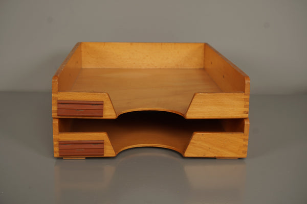 Vintage Wood Plastic Bauhaus 1950s Letter Tray - Image 7