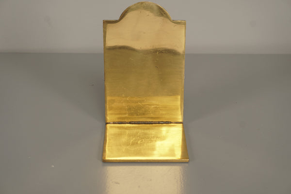 Vintage Brass Bookend Lions 1960s Dark Brown Gold - Image 3