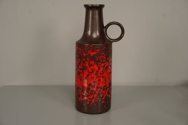 Scheurich Vase XL Fat Lava 412-40 70s Brown Red Ceramic - Image 3