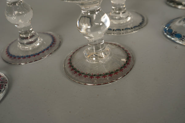 Alfred Taube Goblet 6-Piece Glass Set 1960s Transparent Blue Glass - Image 5