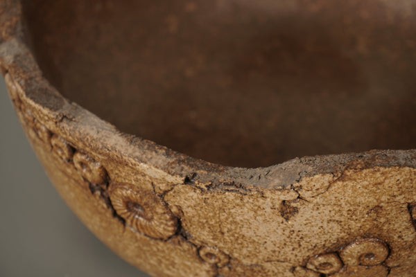 Vintage Ceramic Bowl Planter 1960s Tan Brown - Image 5