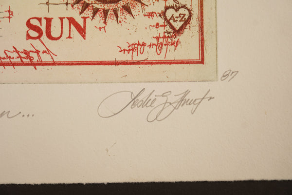 Leslie G. Hunt Print It's Not About Luxury Graphic 1987 Green Red - Image 3