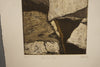 Etching 'Steine am Ufer' Épreuve d'Artiste 90s Beige Dark Brown Paper - Image 3