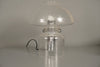 Vintage Table Lamp Clear Glass Mushroom 1970s Clear Glass Metal