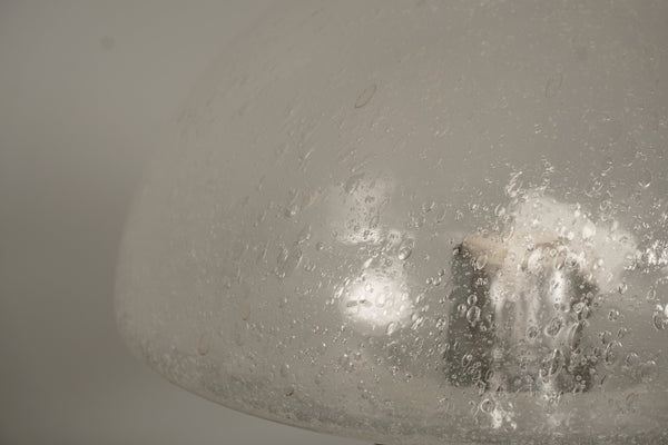 Vintage Table Lamp Clear Glass Mushroom 1970s Clear Glass Metal - Image 3