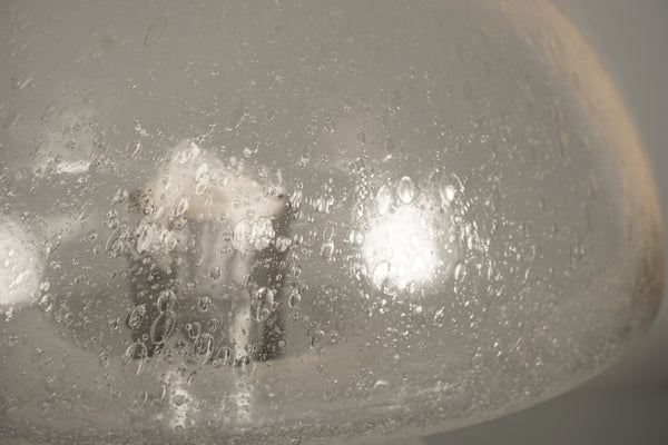 Vintage Table Lamp Clear Glass Mushroom 1970s Clear Glass Metal - Image 4