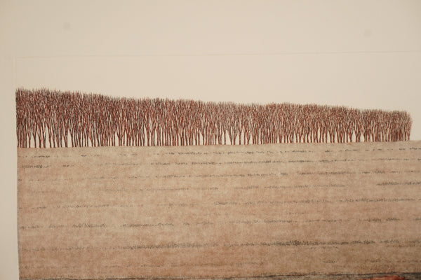 Verena Vernunft Verena Wermuth Artwork Feldergrenze 1970s Brown Beige Paper - Image 7