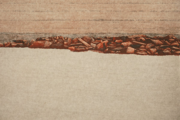 Verena Vernunft Verena Wermuth Artwork Feldergrenze 1970s Brown Beige Paper - Image 8