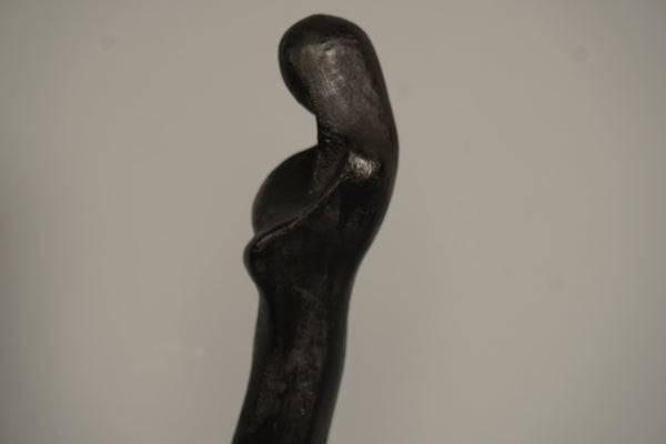 Metal Sculpture Woman with Child 1960s Mid Century Cast Iron - Image 10