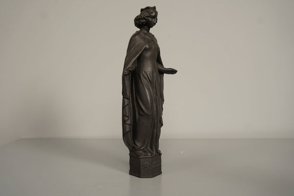 Heinrich Moshage Statue Saint Barbara 1950s Dark Brown Metal - Image 4