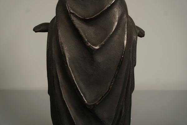 Heinrich Moshage Statue Saint Barbara 1950s Dark Brown Metal - Image 6