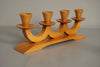 Vintage Candle Holder Set of 4 Beech from the 1950s Mid Century Design Classic - Image 3