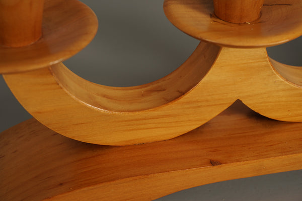 Vintage Candle Holder Set of 4 Beech from the 1950s Mid Century Design Classic - Image 9