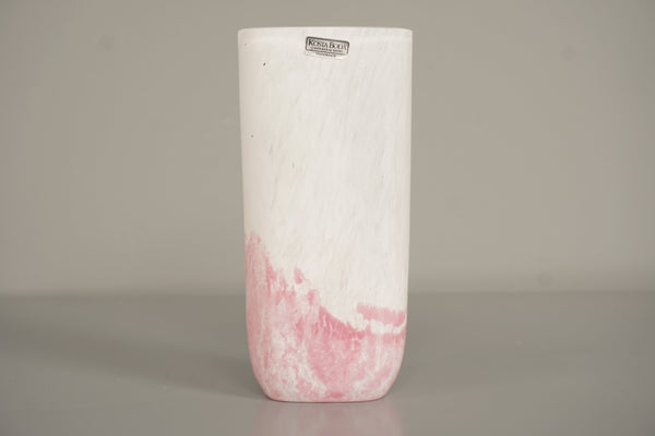 Kosta Boda Vase Safari Series 90s White Pink Glass - Image 9