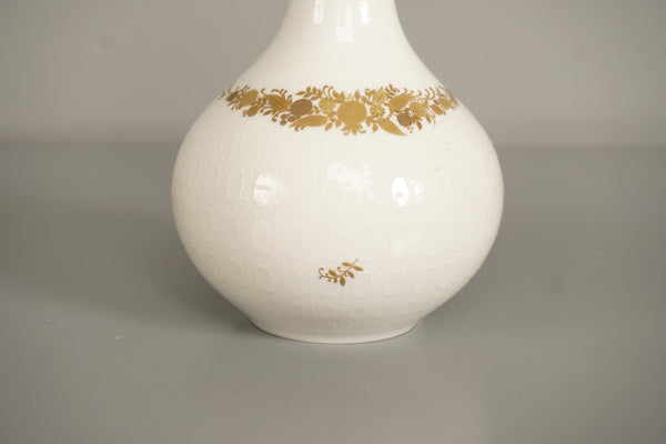 Rosenthal Björn Wiinblad Vase Studio Line Form Romance 1970s White Gold Porcelain - Image 2